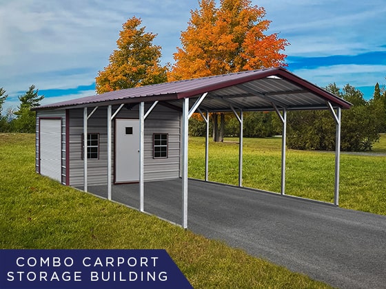 Combination Carport Storage Building In Shreveport La 2429